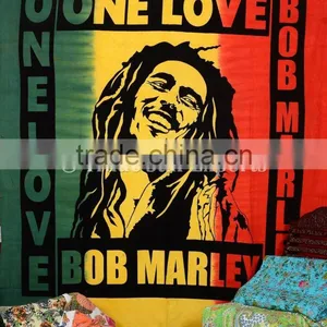 Bob Marley Tapestry Hippie Wall Hanging Wholesale Printed Indian Tapestries Boho Picnic Throw Bohemian Bedding thumbnail-1