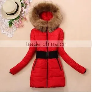New Women's Padded Winter Warm Fur Collar Winter Coat for Women thumbnail-5
