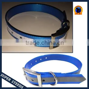 Fluorescent Polyurethane Pet Collar With Reflective Tape thumbnail-4