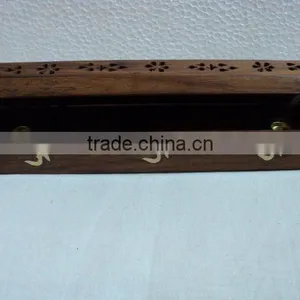Wooden Incense Burners With om Sign thumbnail-1