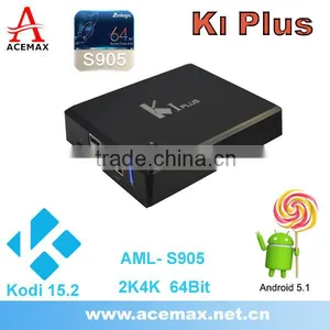 K1 Plus Amlogic S905 Android 5.1 Ott tv Box Quad Core 64-Bit H.264 H.265 Ott tv Box 4k UHD thumbnail-1