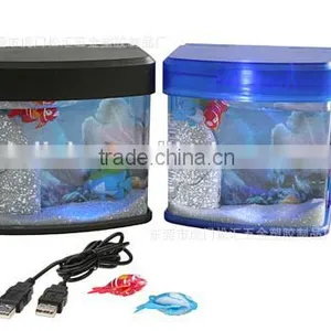 Mini USB Desktop Artificial Fish Tank Aquarium thumbnail-1