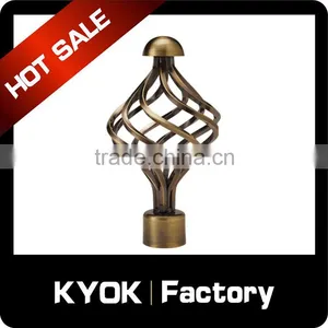 KYOK European Contracted Style Curtain Finials,electroplating Wrought Iron Curtain Finials,curtain Finials for Window Decoration thumbnail-4