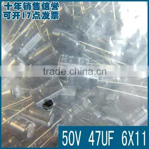 Capacitors 50V 47UF 6*11 thumbnail-1