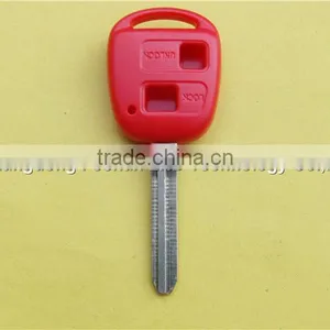 Colorful Cover Blue Red Pink Yellow 2 BTN Remote Car Key Blanks for Toyota RAV4 Replacement thumbnail-3