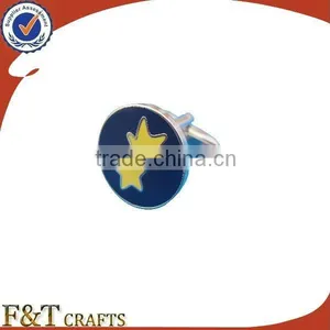 Custom Brass Soft Enamel Logo Metal Cufflinks for Wedding Party Souvenir thumbnail-1