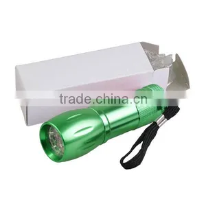 Custom Brand Name Logo 9 LED Aluminum Torch Light for Promotion thumbnail-4