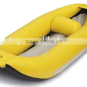 Yellow Rubber Inflatable Kayak Boat thumbnail-1