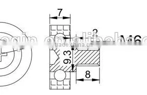M6x22x7mm Drawer Pulley Bearing DR22 thumbnail-4