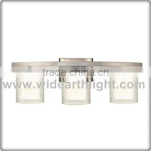 UL CUL Listed Brushed Nickel 3 Light Vanity Light For Hotel With Glass Shade W40339 thumbnail-1