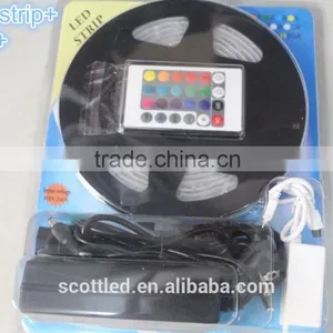2016 Most Popular Rgb Led Strip With Remote Controller and Adapter,12V Input SMD5050 60LEDs/m thumbnail-1