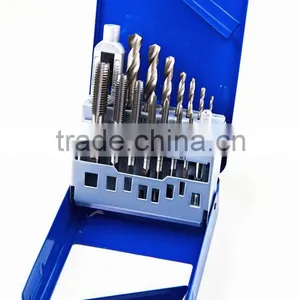 Din Metric Standard Tapping Tools Set, 7 Piece Taps, 7 Pieces Drills, 1 Piece Tap Wrench M3-M12 thumbnail-2