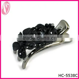 Fancy Vintage Plastic Hair Claw With Rhinestone for Black Women thumbnail-1