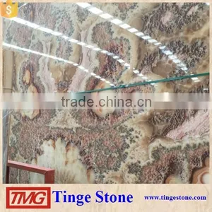 Elegant Bookmatch Red Dragon Onyx Marble Tile For Interior Decoration thumbnail-4