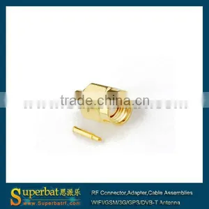 SMA Solder Plug Connector for .086'' Cable Fiber Sma Connector thumbnail-1