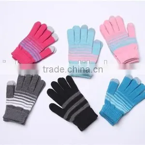 Screen Touch Gloves for Men Women Winter Stripe Gloves Fashion Gloves, 6 Colors thumbnail-6
