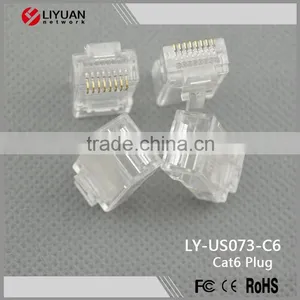 LY-US073-C6 Unshielded Cat6 Rj45 Through Plug With Factory Price thumbnail-1