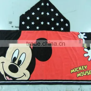 Mickey 100% Cotton Printed Beach Towel ,Baby Hooded Towel thumbnail-3