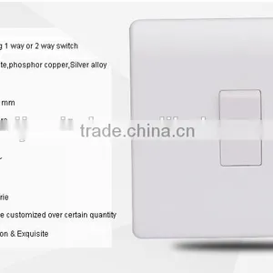 New 86 Type Home Decoration White 1 Gang 1 Way or 2 Way Types of Light Switches thumbnail-3