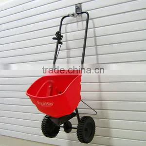 Broadcast Push Spreader Hopper Fertilize 80LB Manual Push Seed Salt Lawn Yard thumbnail-1