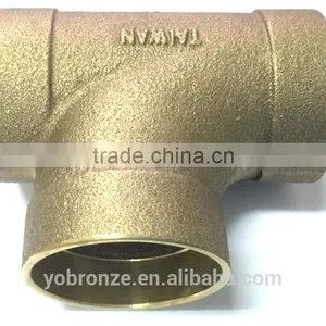 Good Quality in Taiwan Bronze Casting DWV Copper Tee Manufacture thumbnail-2