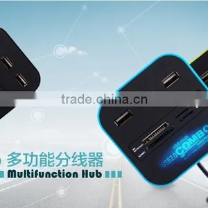 Combo All in 1 Multi Function USB Card Reader & Hub thumbnail-1