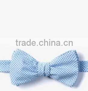 Young Hot Sale Seersucker Striped Bow Ties for Men thumbnail-3