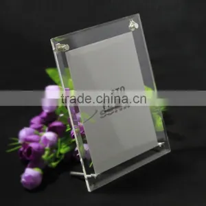 High Quality Clear Acrylic Desktop Photo Frame With Advertising Nail thumbnail-1
