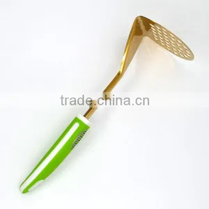 Hot Sales in Amazon FDA LFGB Grade Gold Plating Spud Blender Potato Masher thumbnail-4