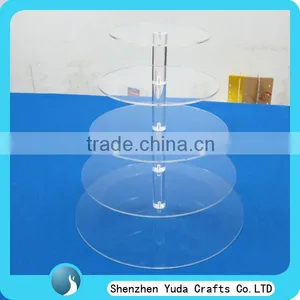 Top Class Cheap Custom 5 Tier Clear Acrylic Display Stand for Wedding Cake Durable thumbnail-1