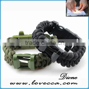 Men Bottle Opener Survival Paracord Bracelet Outdoor Emergency Bracelet thumbnail-1