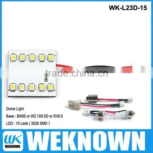 15LED 3528SMD Make Led Dome Light BA9S Car Led Light Car Dome Light Series 12v Led Ceiling Dome Light thumbnail-1