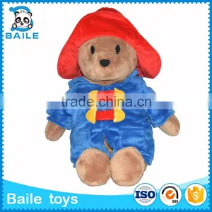 High Quality Plush Stuffed Teddy Bear Toy With Hat and Cloth thumbnail-1