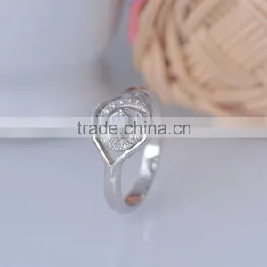 Wholesale 925 Sterling Silver Ring Evil Eye Micro Zircon Pave Setting Ring thumbnail-2