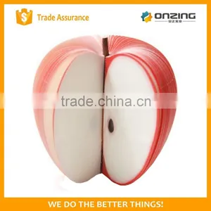 Onzing Good Quality 3d Red Apple Shaped Fruit Sticky Notes for Promotional Gift thumbnail-1
