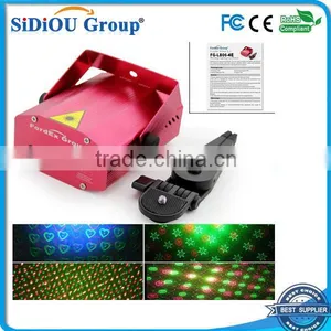 Sidiou Group Mini Red and Green Laser Stage Lighting Moving Party Stage Light Projector Stage Lighting for Club Party (Red) thumbnail-1
