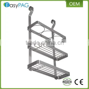 ESYLIFE Stainless Steel Hanging Kitchen Spice Rack, Silver (3 Tier) thumbnail-2