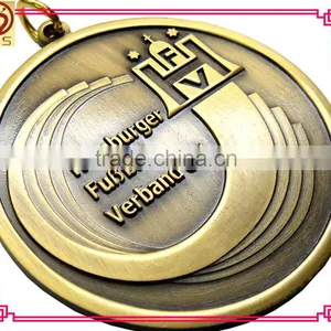 Custom Bronze Football Medal Medallion thumbnail-1