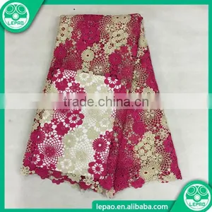 Sun Flower Lace Fabric,wedding Dresses Lace Fabric,embroidery Water Soluble Lace Fabric Factory thumbnail-2