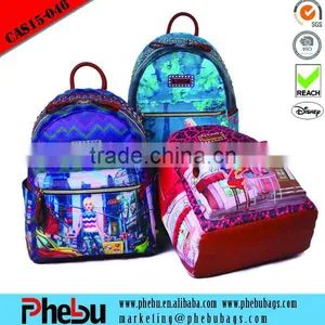 Cartoon Printing Canvas Backpack for Teenage Girls(CAS15-046) thumbnail-1