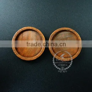 25mm Setting Size Vintage Style Natual Log Wood Round Bezel Pendant Setting DIY Findings Supplies 1411135 thumbnail-1