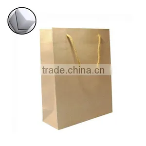 Lamination Biodegradable Popular Shopping Paper Bag Promotional Gold Foil Logo thumbnail-2