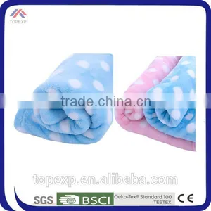 Blue Printed Dot Fleece Blanket Soft Touch Kids Blanket thumbnail-4