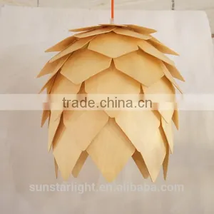 Modern Wooden Pine Cone Pendant Lamp / Pendant Light thumbnail-1