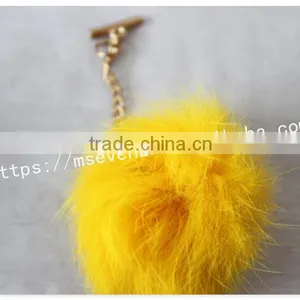 Customized Size Colorful Cute Rabbit Fur Pom Pom Ball for Decoration thumbnail-5