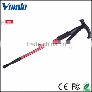 Hot Popular T Handle Alpenstock Mountaineering Three Sections Walking Sticks thumbnail-4