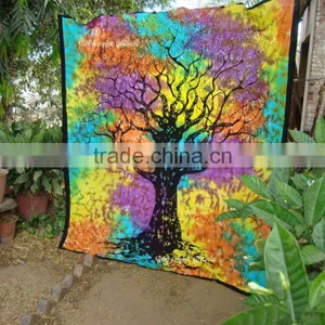 Tree of Life Bohemian Wall Tapestries Ombre Hippie Indian Mandala Tapestry thumbnail-3