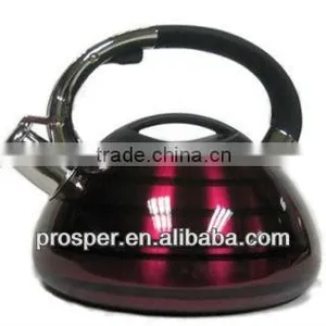 3L Whistling Kettle Red Colour Stainless Steel Water Kettle thumbnail-1