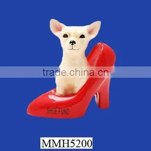 Fany Animal in Red Shoe Diy Ceramic Coin Bank thumbnail-1
