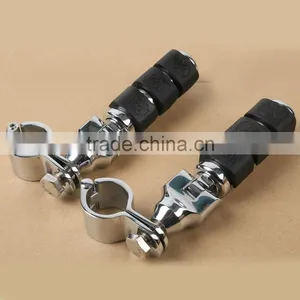 New Chrome Front Footrest Foot Pegs 30mm thumbnail-3